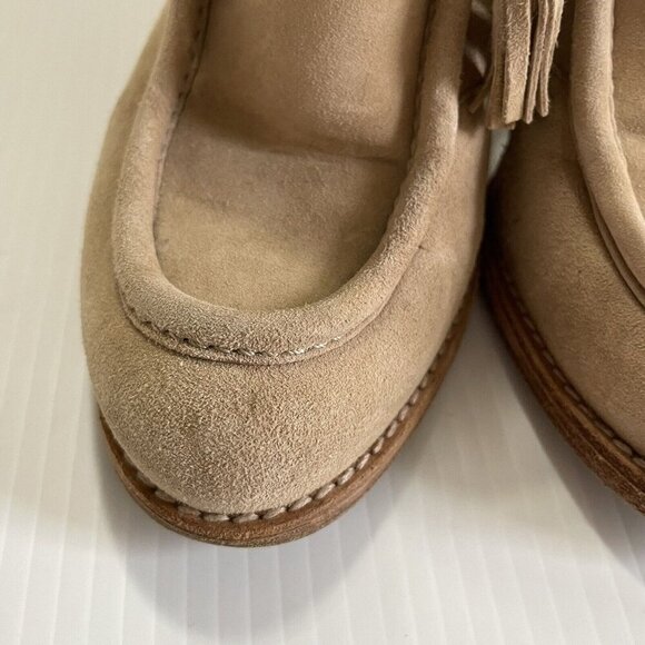 STUART WEITZMAN Wallawalla Lace-Up Ankle Boots Natural Size 8W - Picture 6 of 16